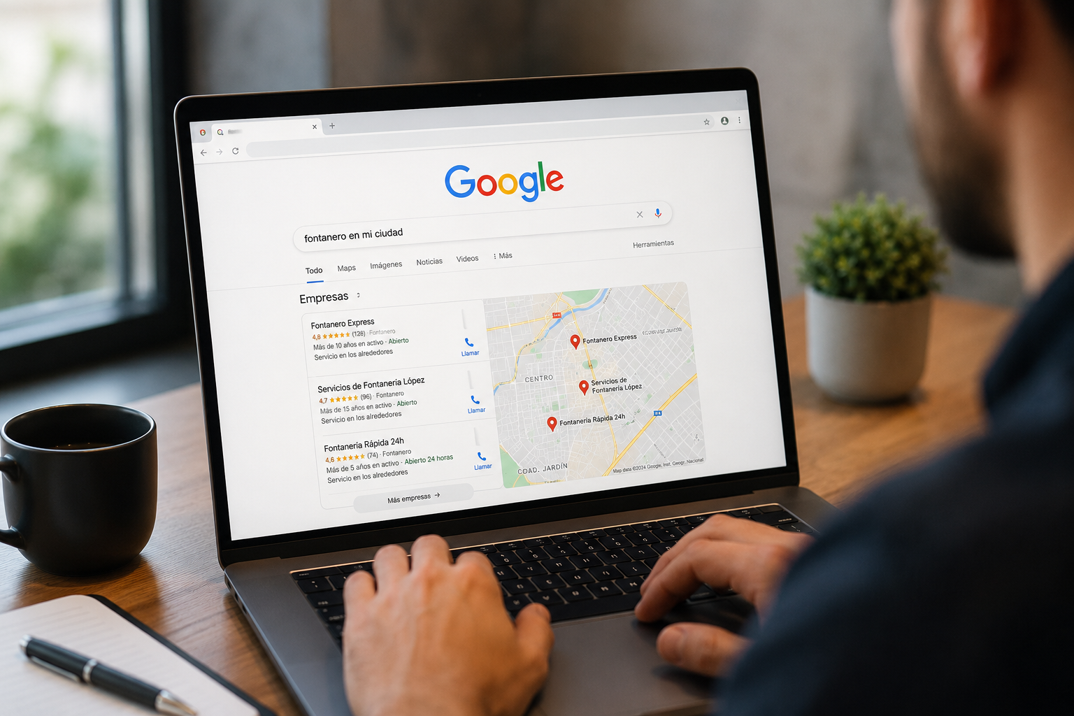 autónomo perdiendo clientes en Google